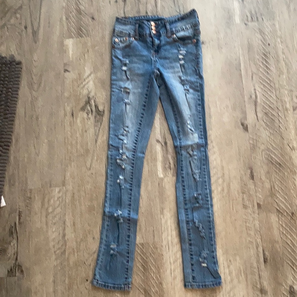Highway jeans high waisted distressed size 0